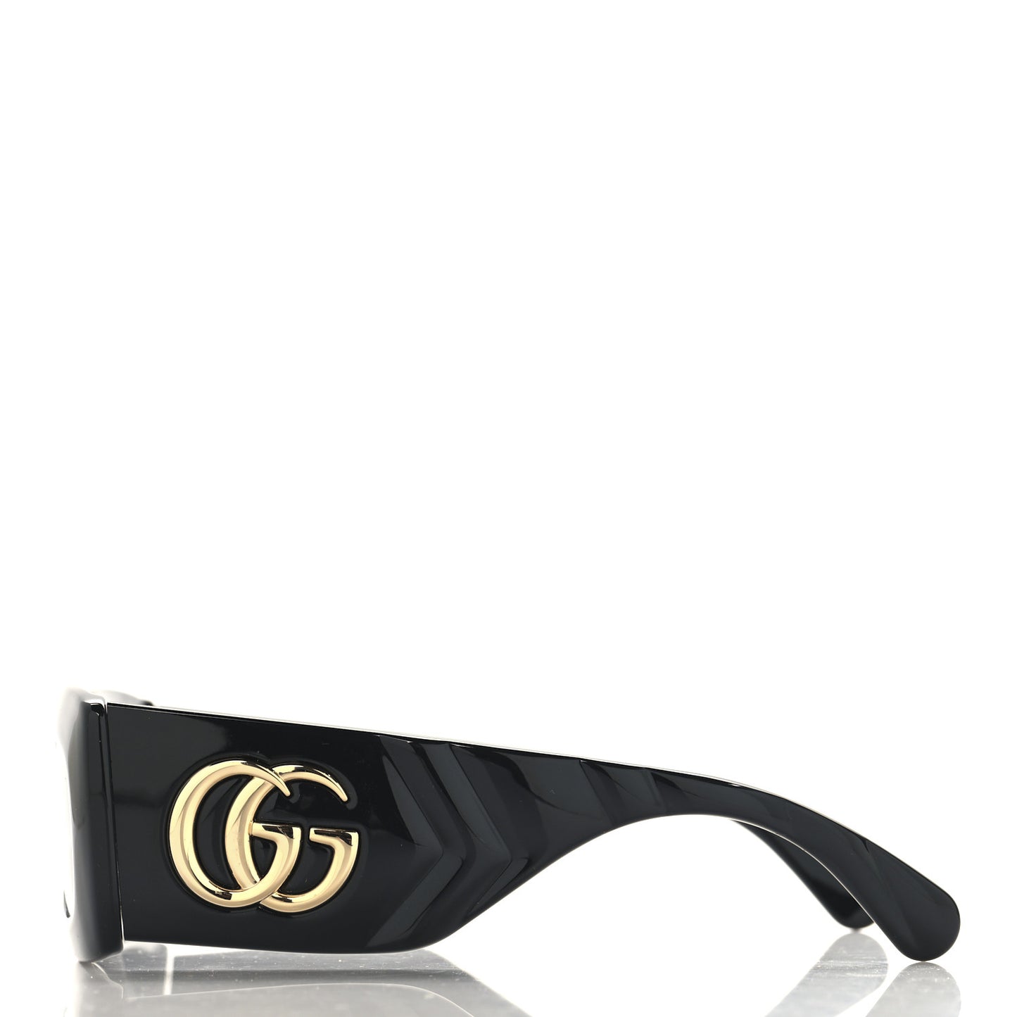 Acetate Rectangular Sunglasses GG0811S Black