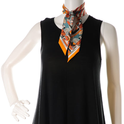 Hermes Silk Le Fil d'Ariane Twilly Jaune Doré Vert Rouge Clair 2 of 5