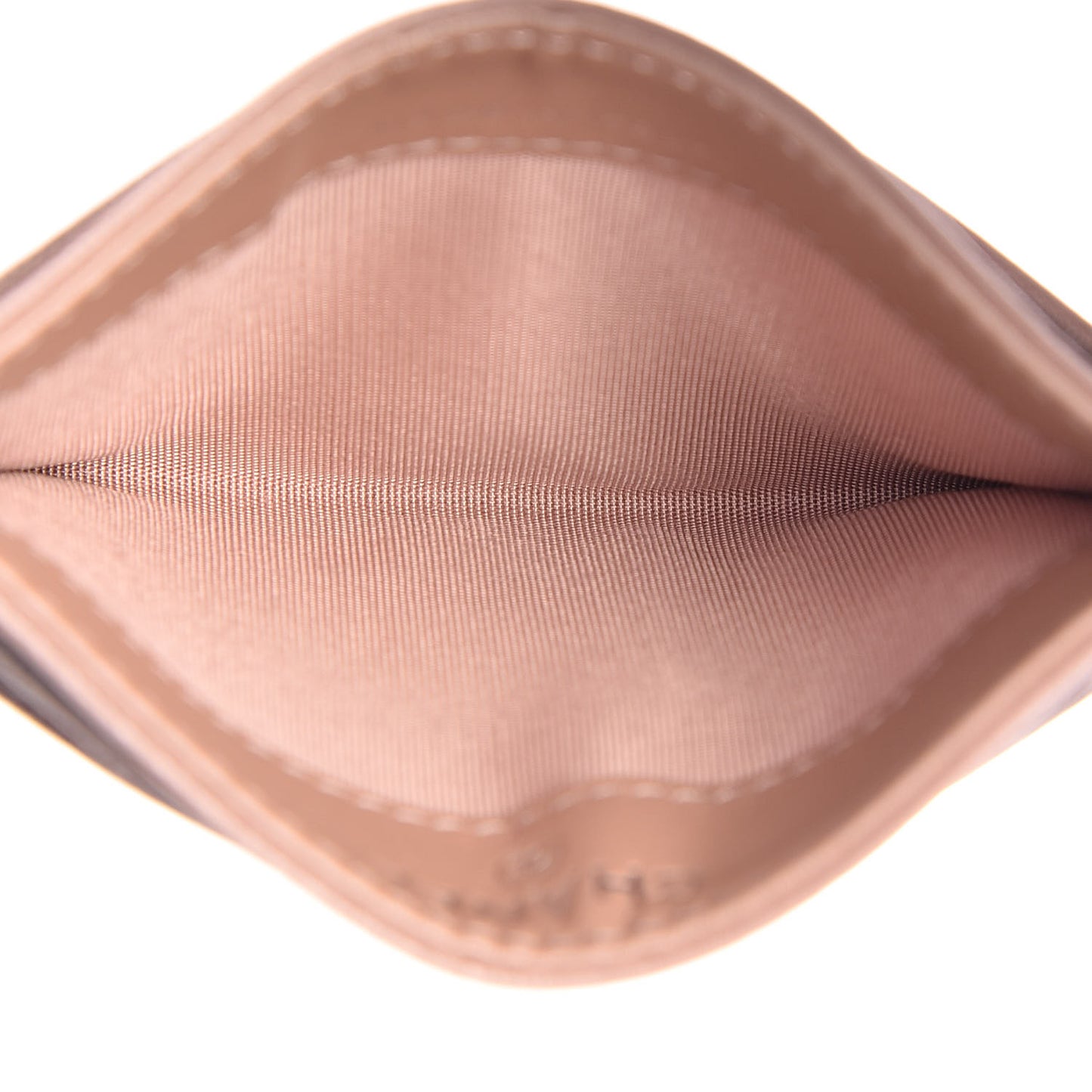 Goatskin Camellia Embossed Card Holder Light Pink