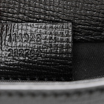 Gucci Textured Calfskin Horsebit Chain Clutch Black 7 of 12