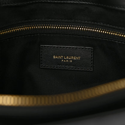 Saint Laurent Calfskin Y Quilted Monogram Large Loulou Chain Satchel Black 6 of 12