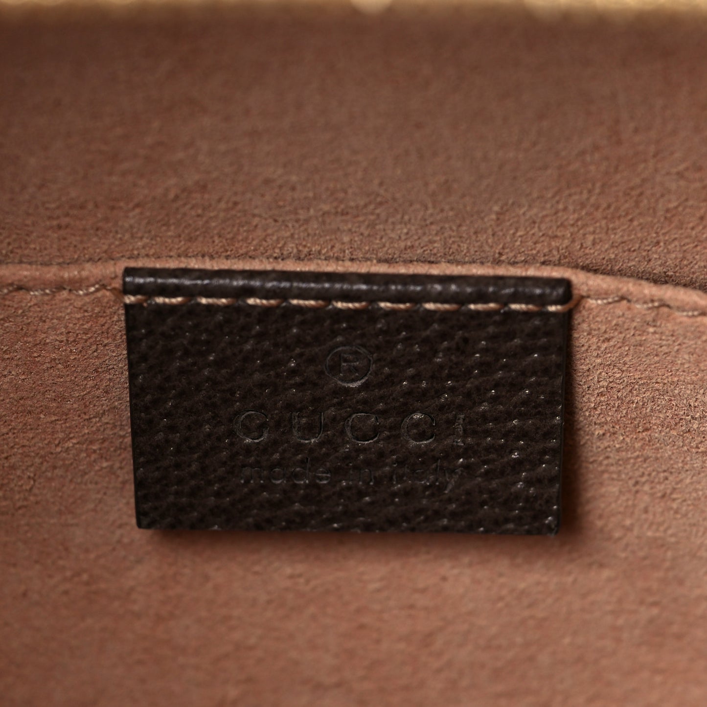 GG Supreme Monogram Mini Ophidia Top Handle Shoulder Bag Brown