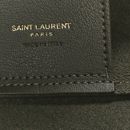 Saint Laurent Calfskin Large Shopping Tote Kaki Militaire 7 of 11
