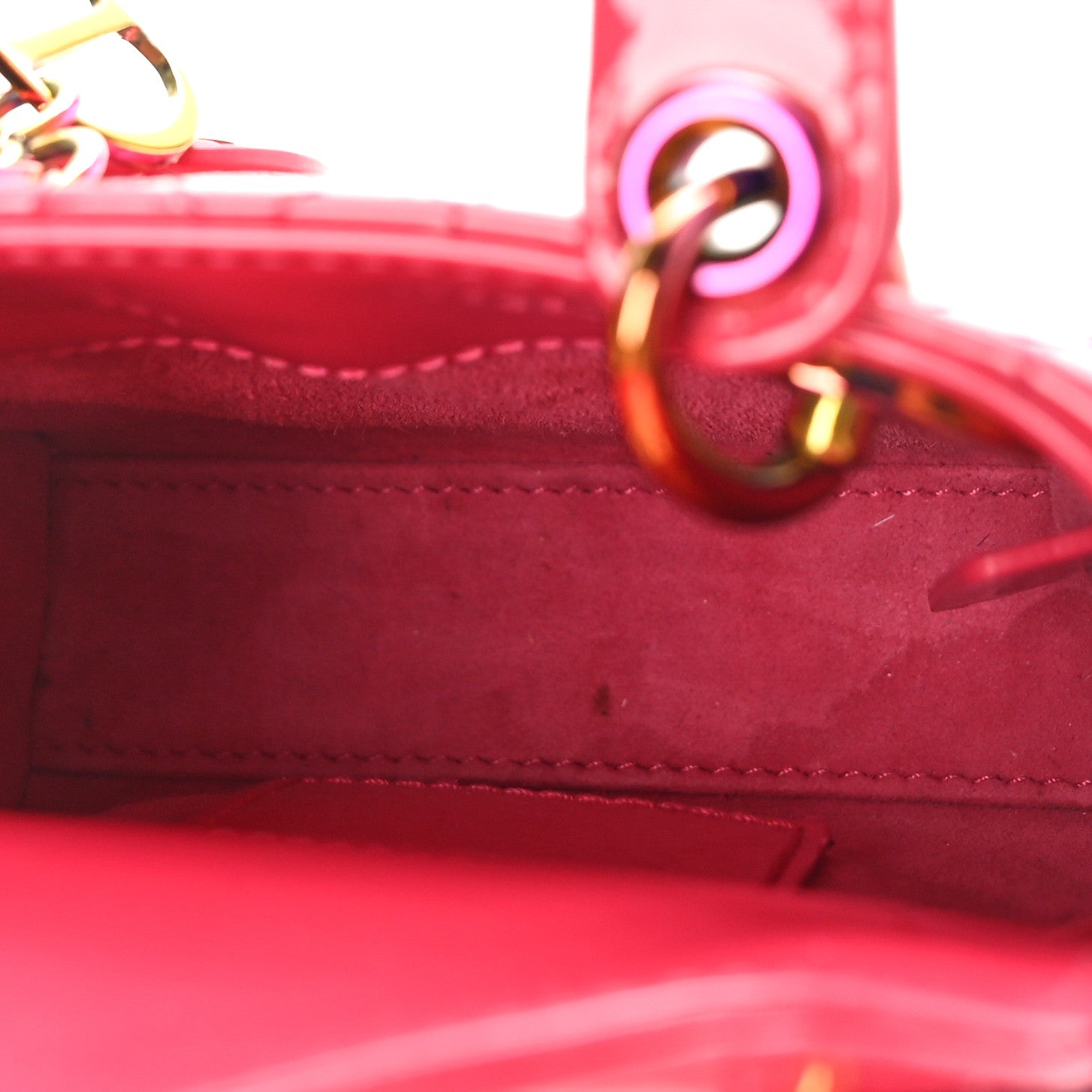 Christian Dior Patent Cannage Micro Lady Dior Pink 5 of 10