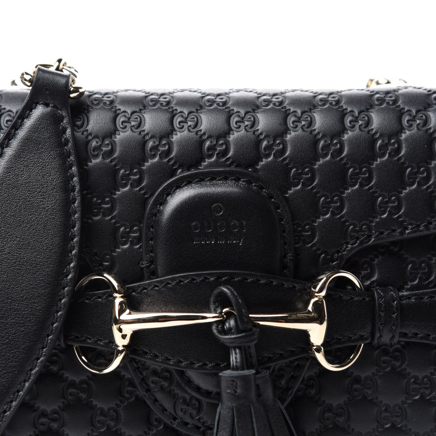 Microguccissima Mini Emily Shoulder Bag Black
