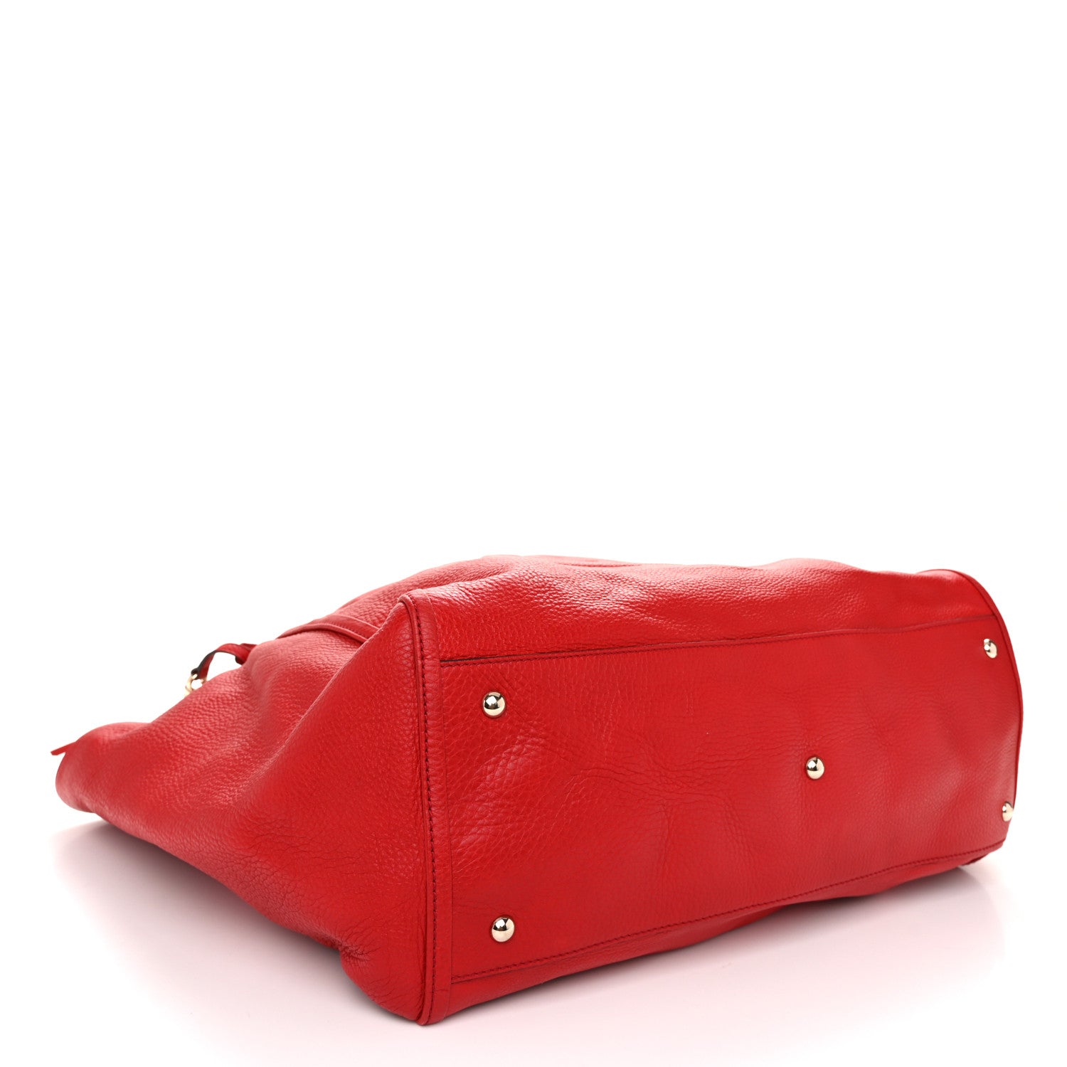 Gucci Pebbled Calfskin Large Soho Shoulder Bag Red 4 of 10