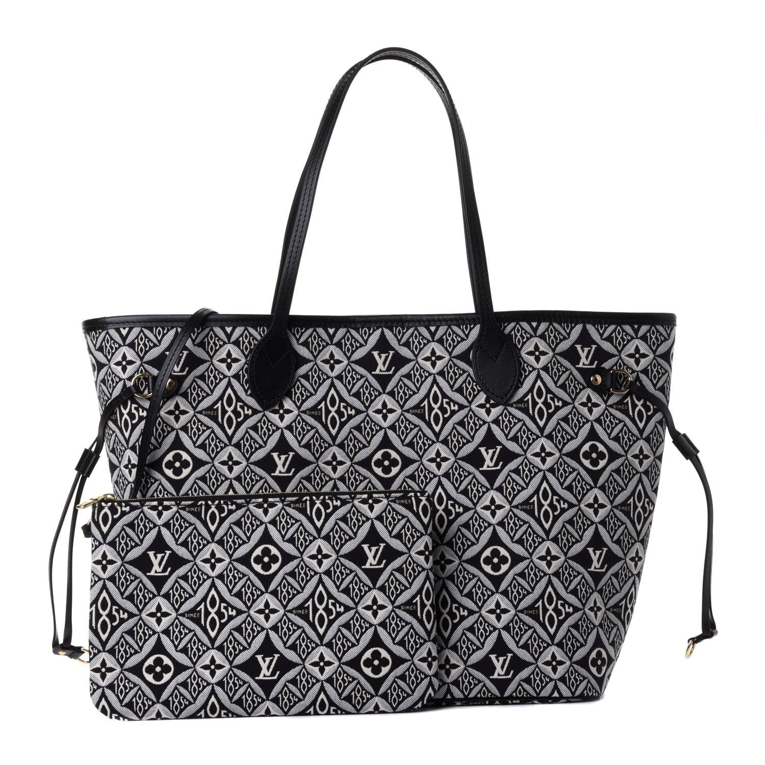 Louis Vuitton Jacquard Since 1854 Neverfull MM Grey 1 of 4