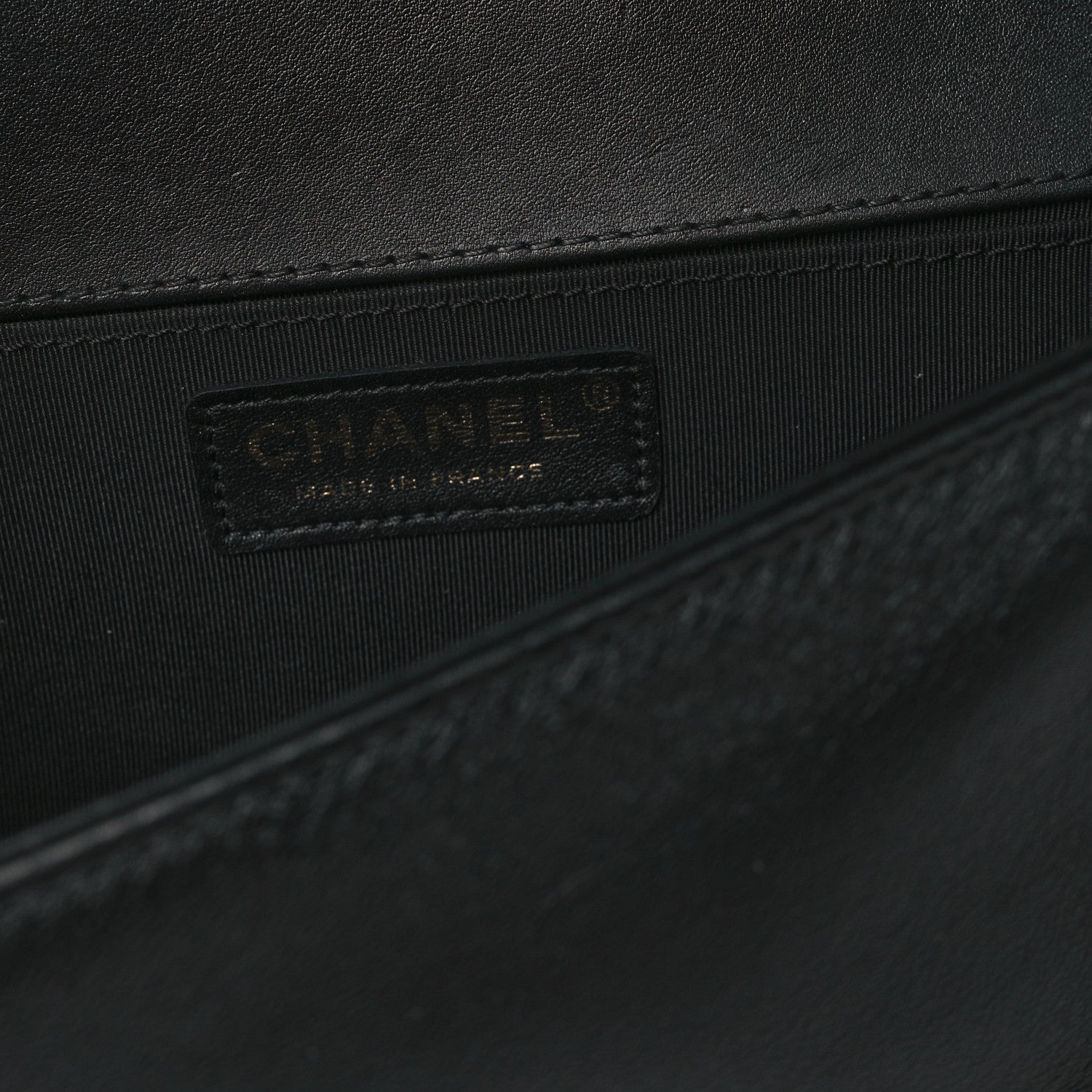 Chanel Calfskin Chevron Quilted Medium Boy Flap Black 5 of 10