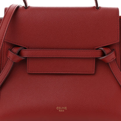 Celine Grained Calfskin Nano Belt Bag Ruby 8 of 10