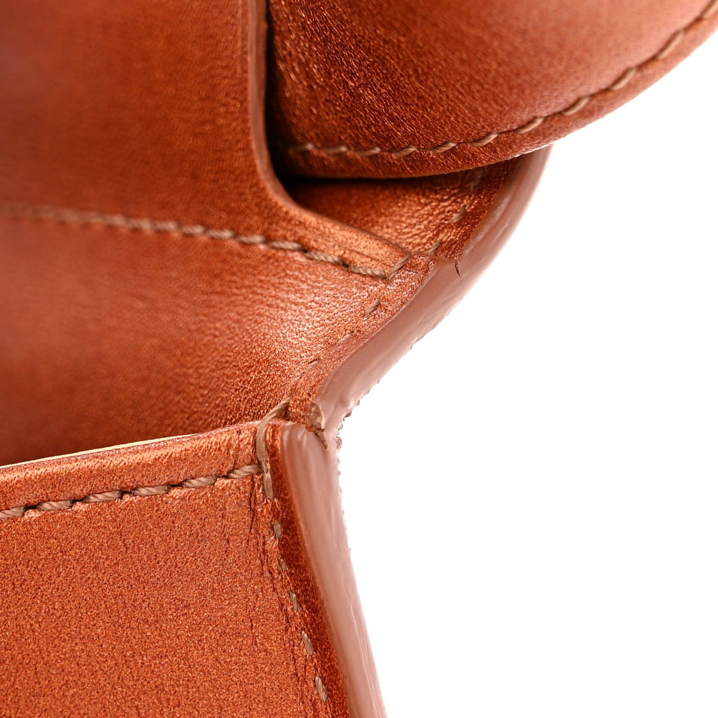 Metallic Calfskin Mini Brillant Satchel Camel