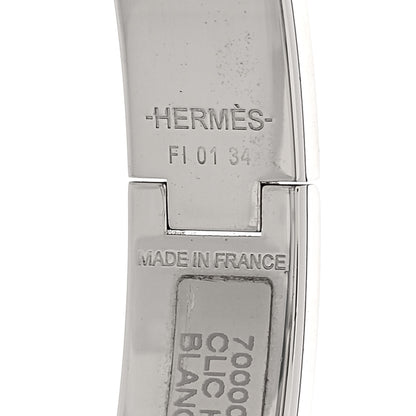 Hermes Enamel Narrow Clic Clac H Bracelet GM White 3 of 3