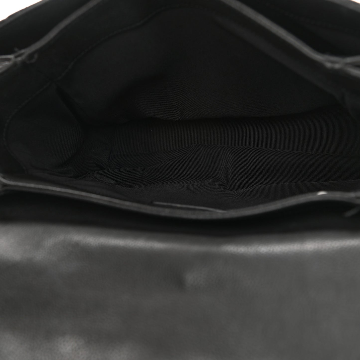 Caviar Quilted Medium Rock In Rome Single Flap Black