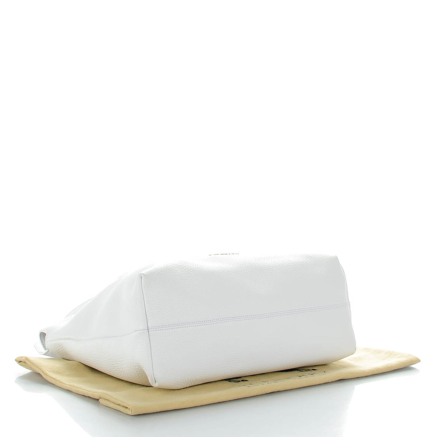 London Grainy Calfskin Medium Baynard Tote White