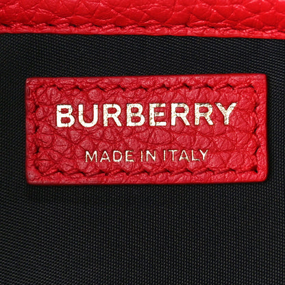 Burberry Calfskin Monogram Embossed Elongated Camera Bag Red 6 of 10