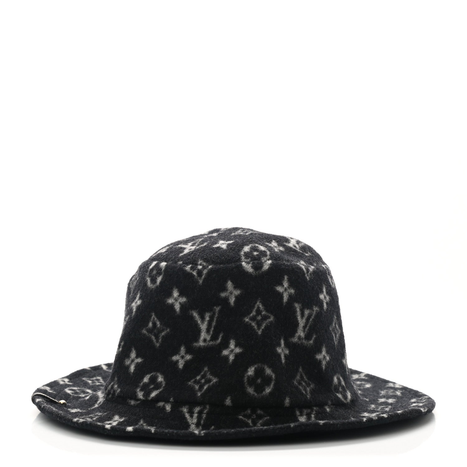 Louis Vuitton Wool Monogram Match Bucket Hat S Black White 1 of 8