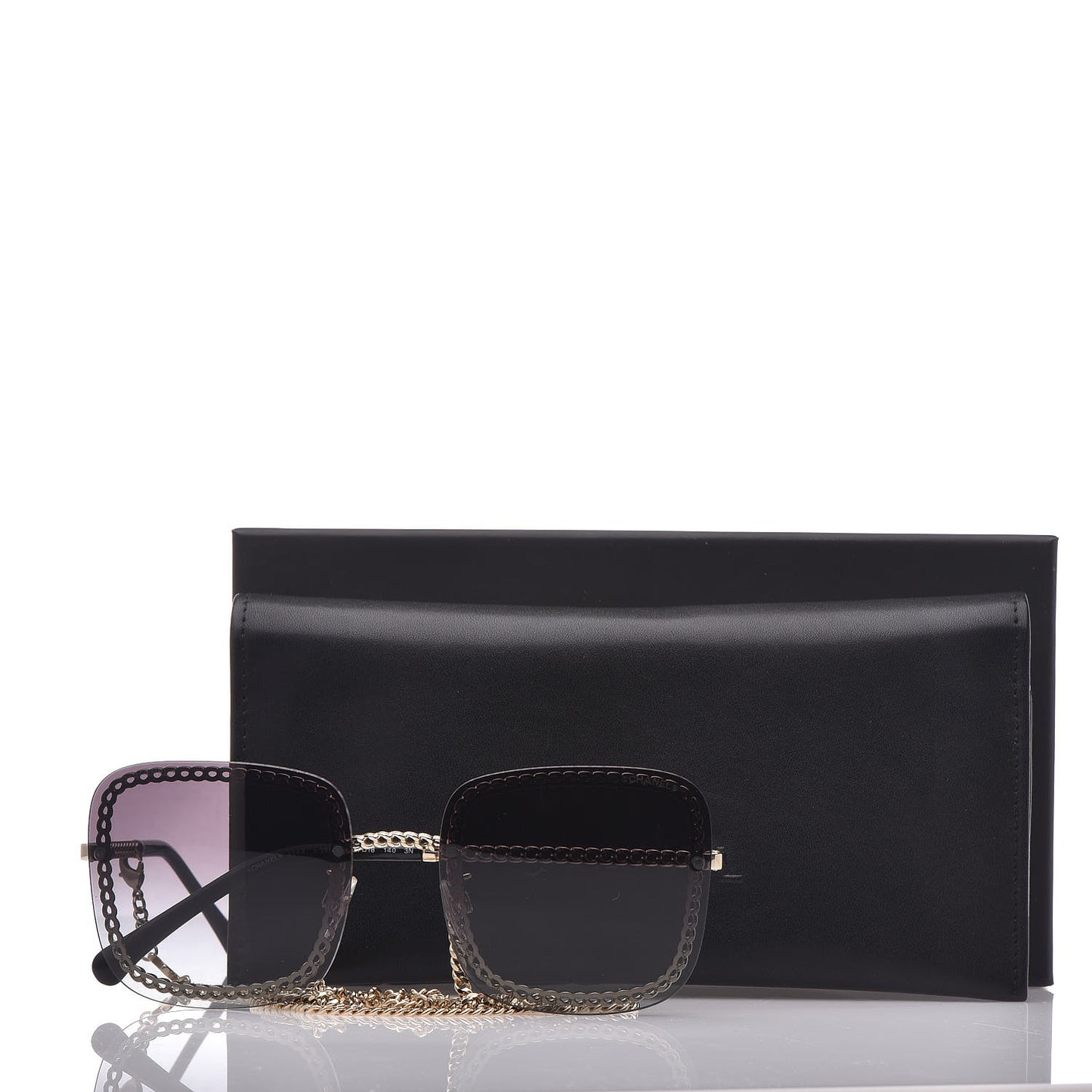 Chain Square Sunglasses 4244 Black