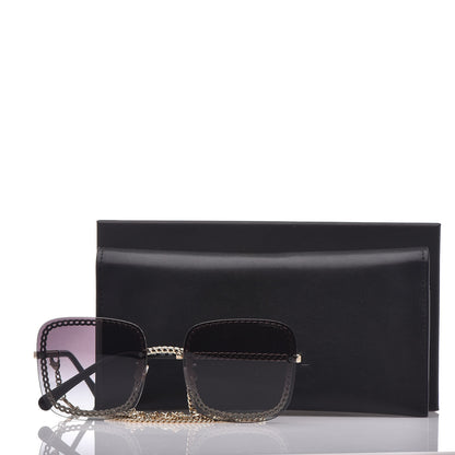 Chanel Chain Square Sunglasses 4244 Black 10 of 10