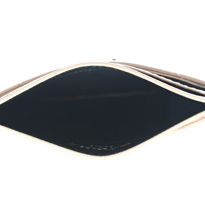 Saint Laurent Grain De Poudre Matelasse Chevron Monogram Credit Card Case Nude Powder 4 of 4