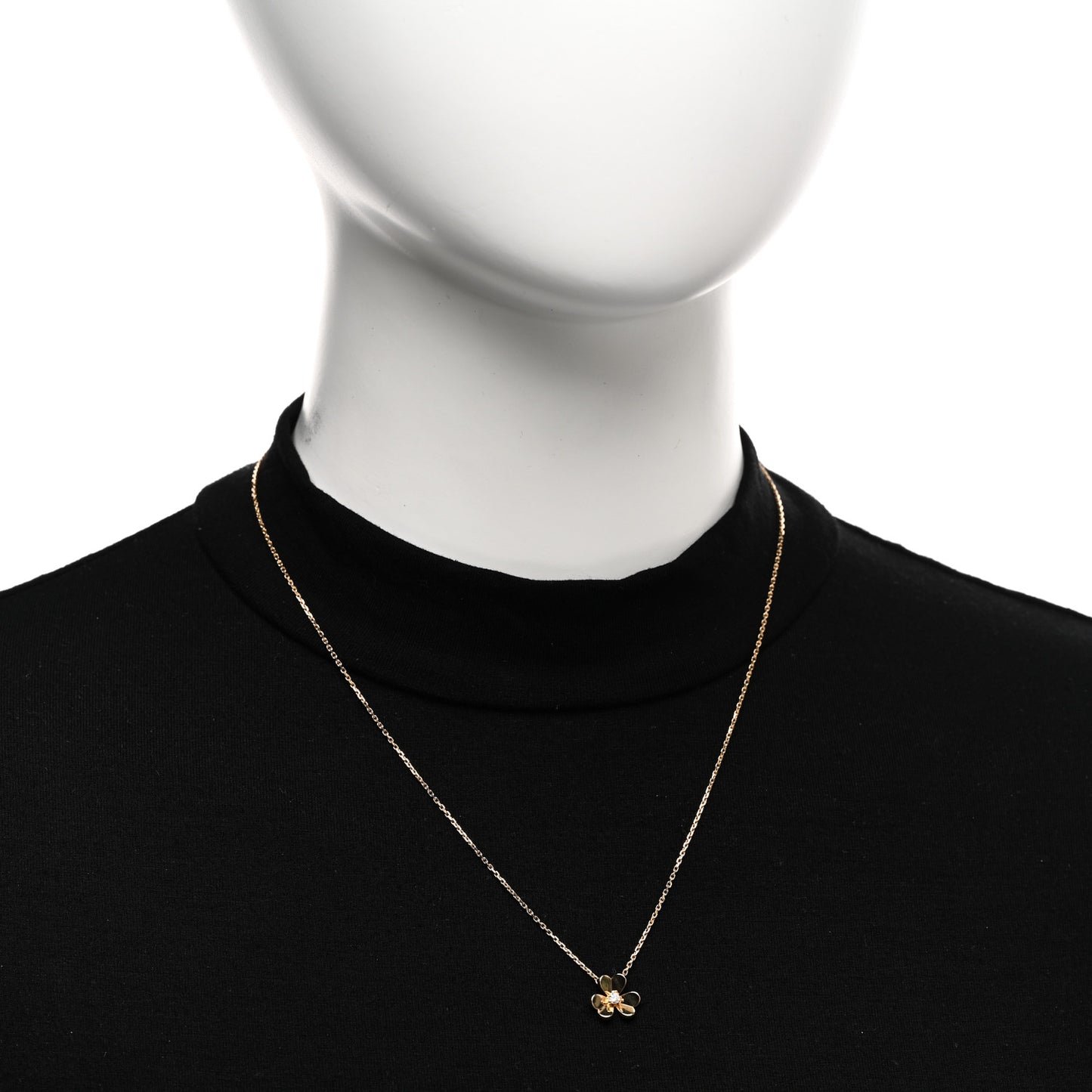18K Yellow Gold Diamond Mini Frivole Pendant Necklace