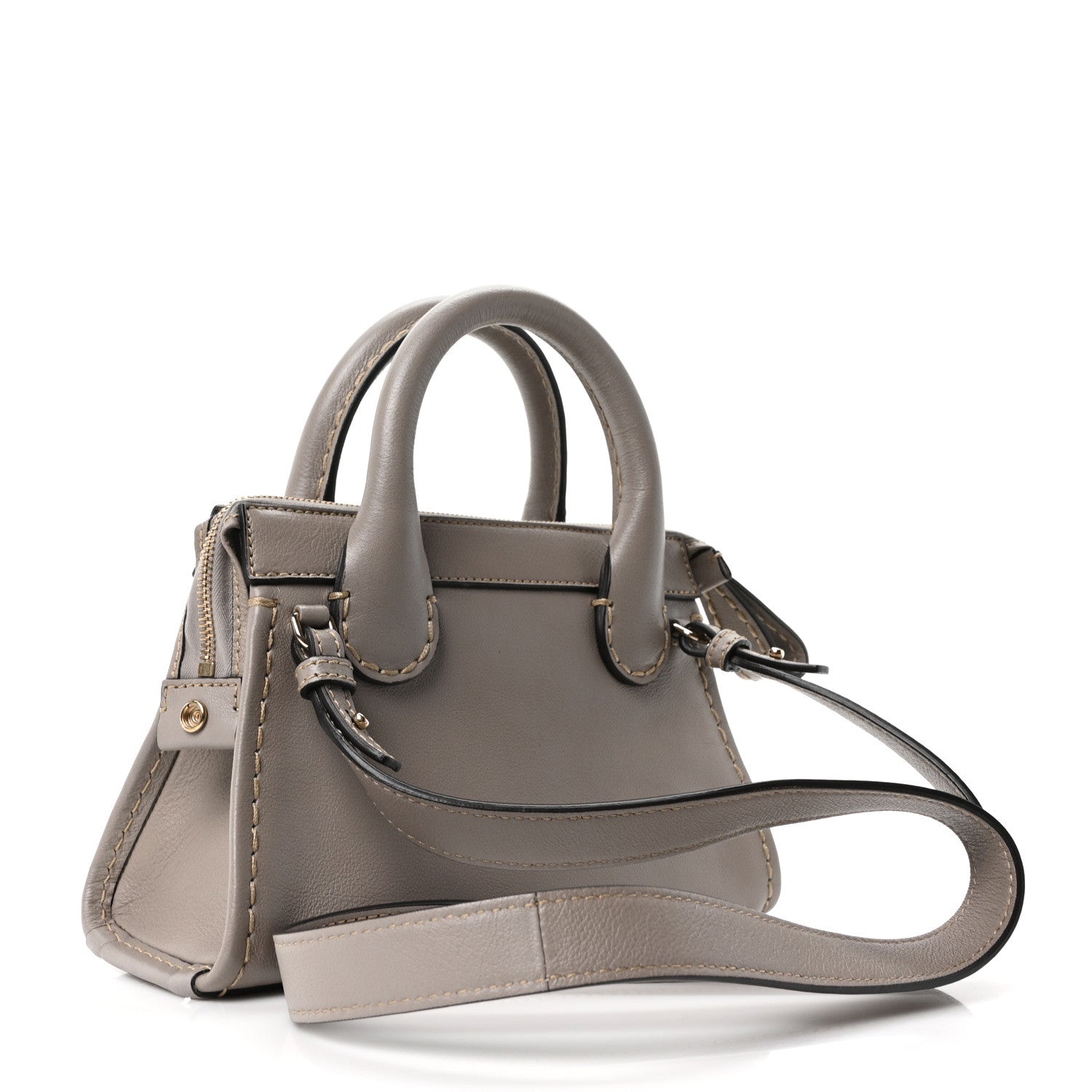 Chloe Buffalo Mini Edith Bag Cashmere Grey 3 of 10