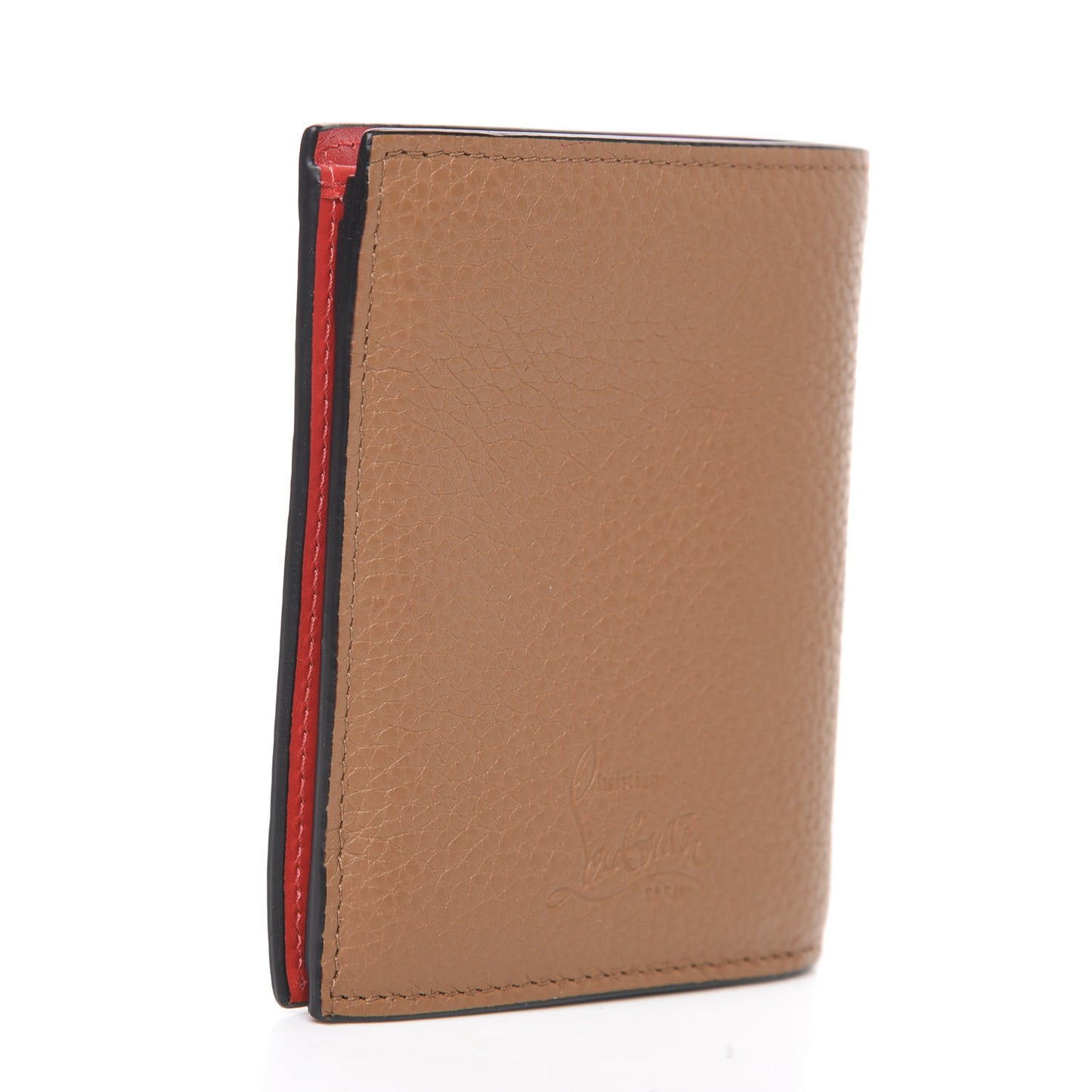 Grained Calfskin Star Studded Bi-Fold Wallet Nude Multimetal