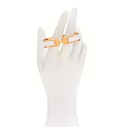 Hermes Enamel Narrow Clic Clac H Bracelet PM White 2 of 4