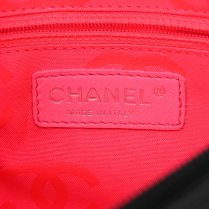 Chanel Calfskin Quilted Cambon Pochette Black White 6 of 11