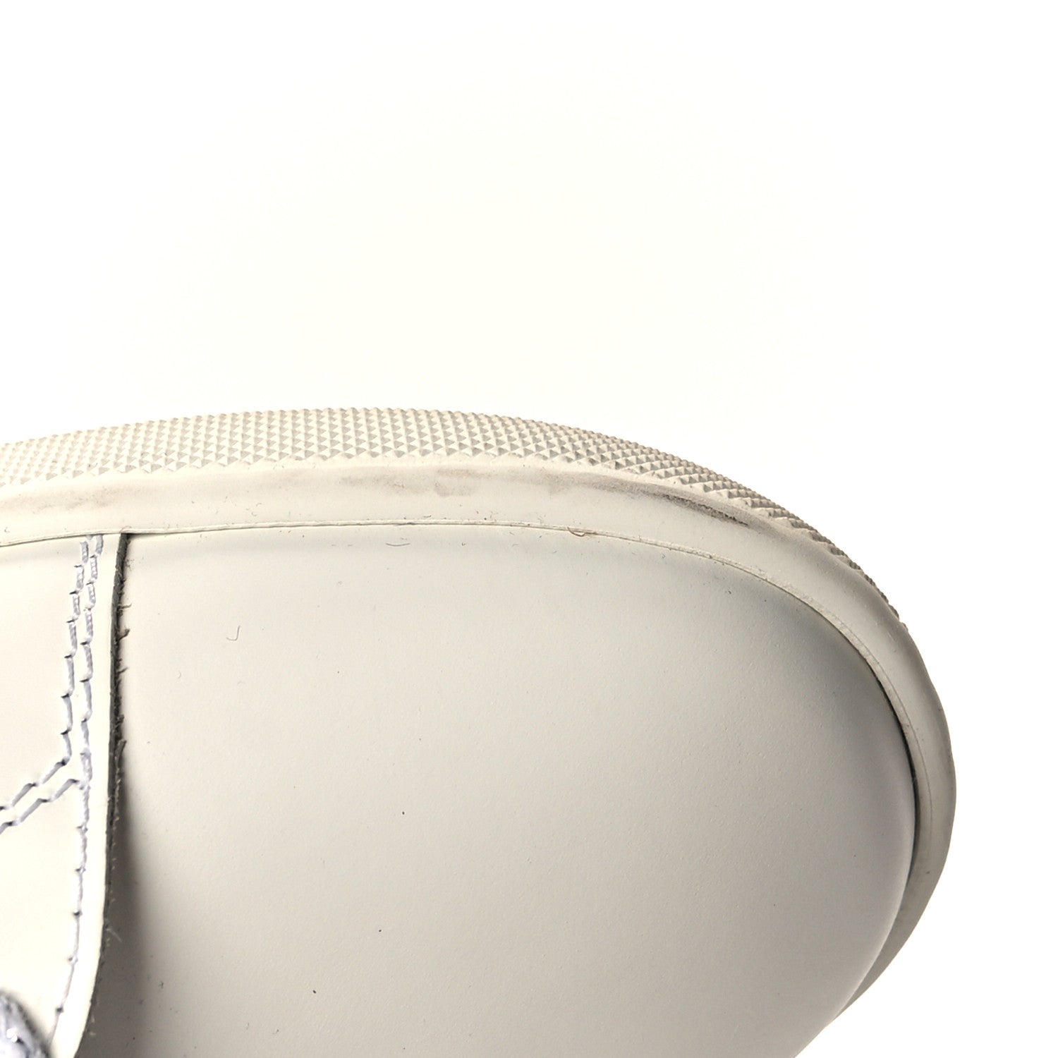 Saint Laurent Calfskin Metallic Ayers Signature Court Lips Sneakers 40.5 Optic White 10 of 12