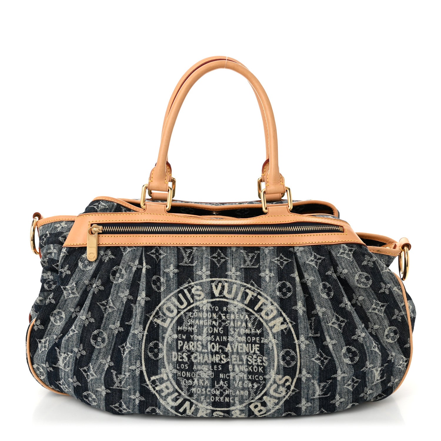 Louis Vuitton Denim Raye Cabas GM 1 of 9