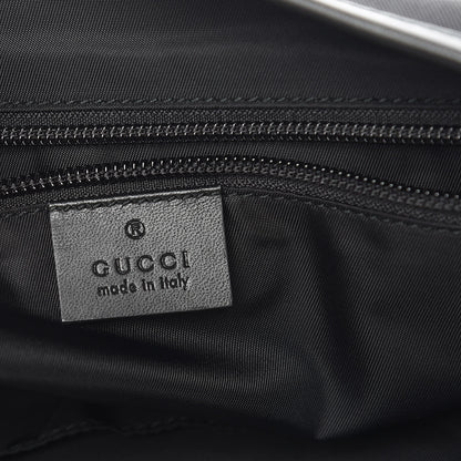 Gucci Canvas Web Medium Single Buckle Flap Messenger Bag Black 6 of 10