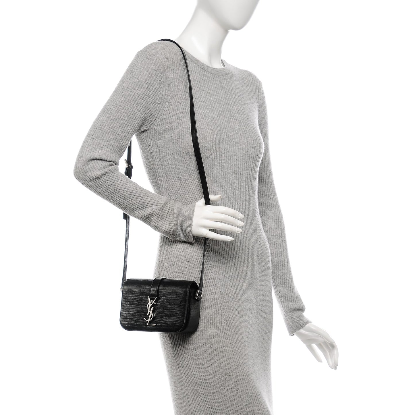 Lizard Calfskin Embossed Small Classic Monogram Universite Bag Black