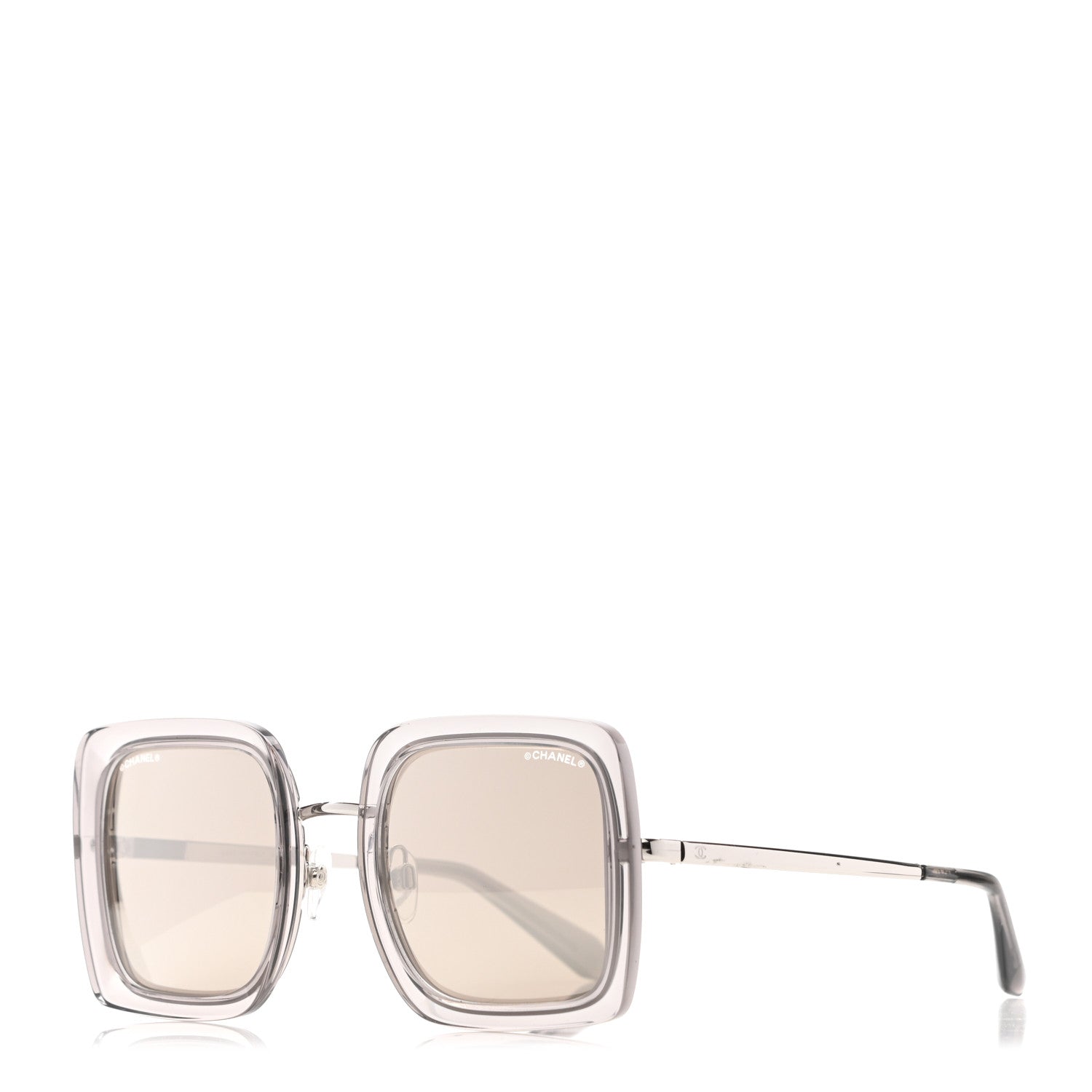 Chanel Mirror Square Sunglasses 4240 Grey 1 of 10