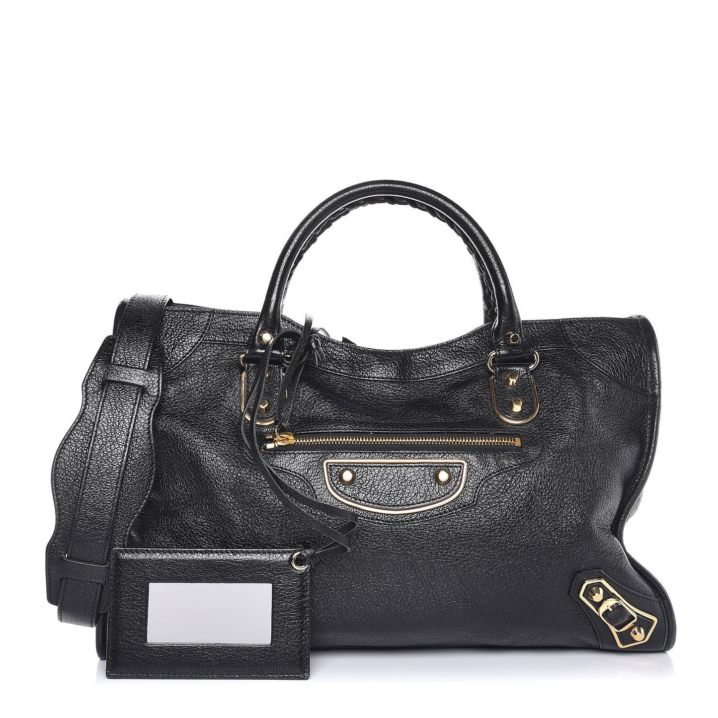 Chevre Gold Metallic Edge Hardware City Black