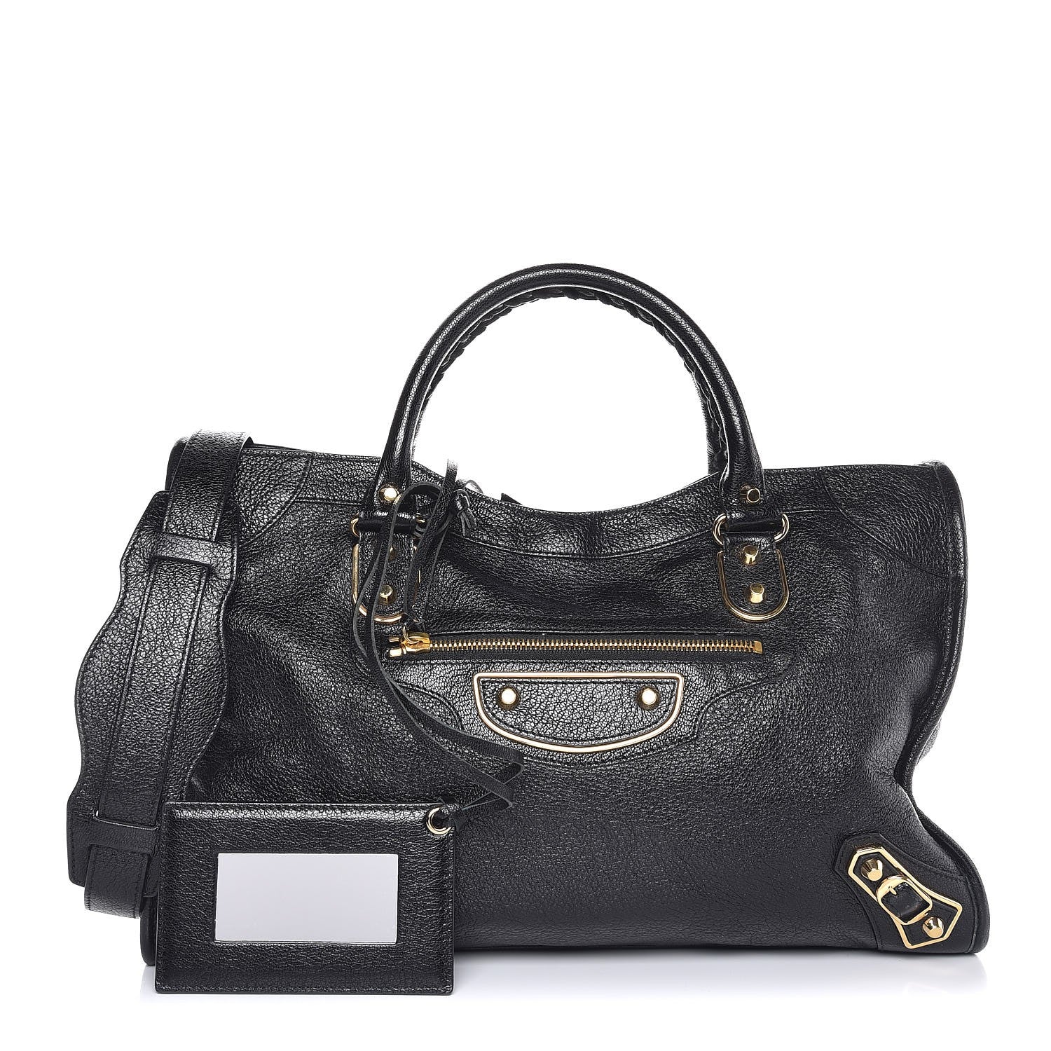 Balenciaga Chevre Gold Metallic Edge Hardware City Black 1 of 8