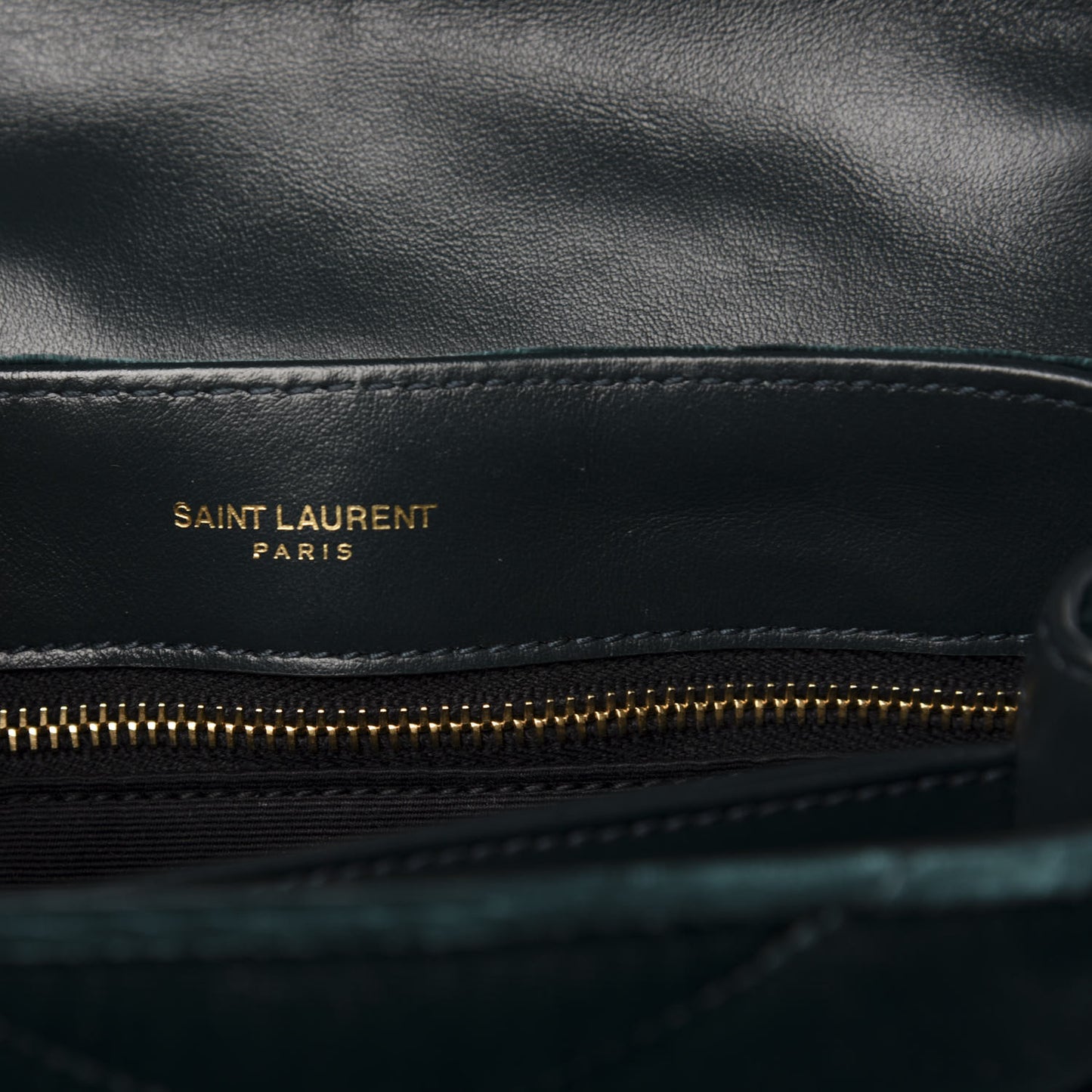 Velvet Y Quilted Monogram Toy Loulou Chain Satchel Malachite