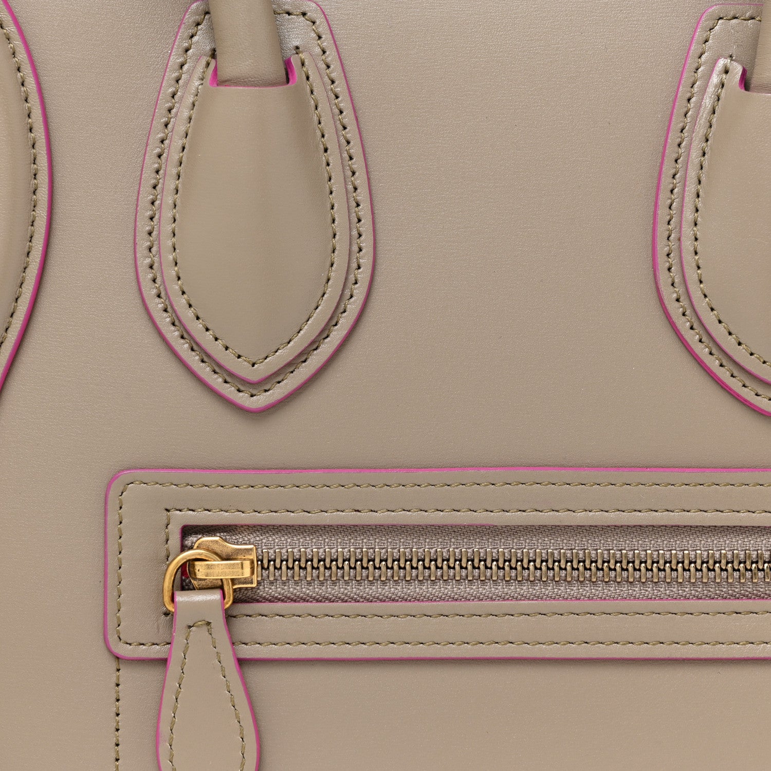 Celine Palmelato Calfskin Micro Luggage Beige 10 of 12