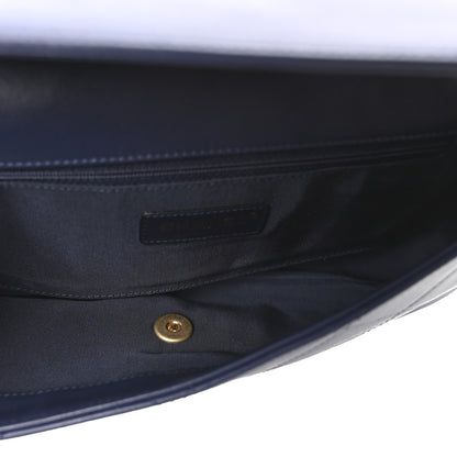 Chanel Lambskin A Real Catch Flap Bag Navy Blue 5 of 10