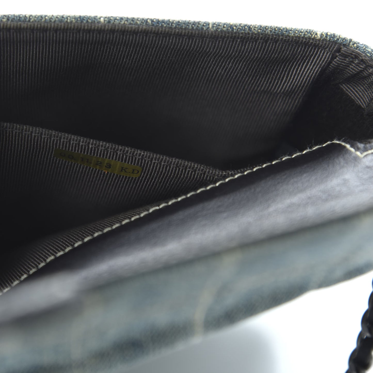 Denim Chocolate Bar Quilted East West Flap