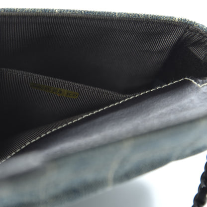 Chanel Denim Chocolate Bar Quilted East West Flap 9 of 10