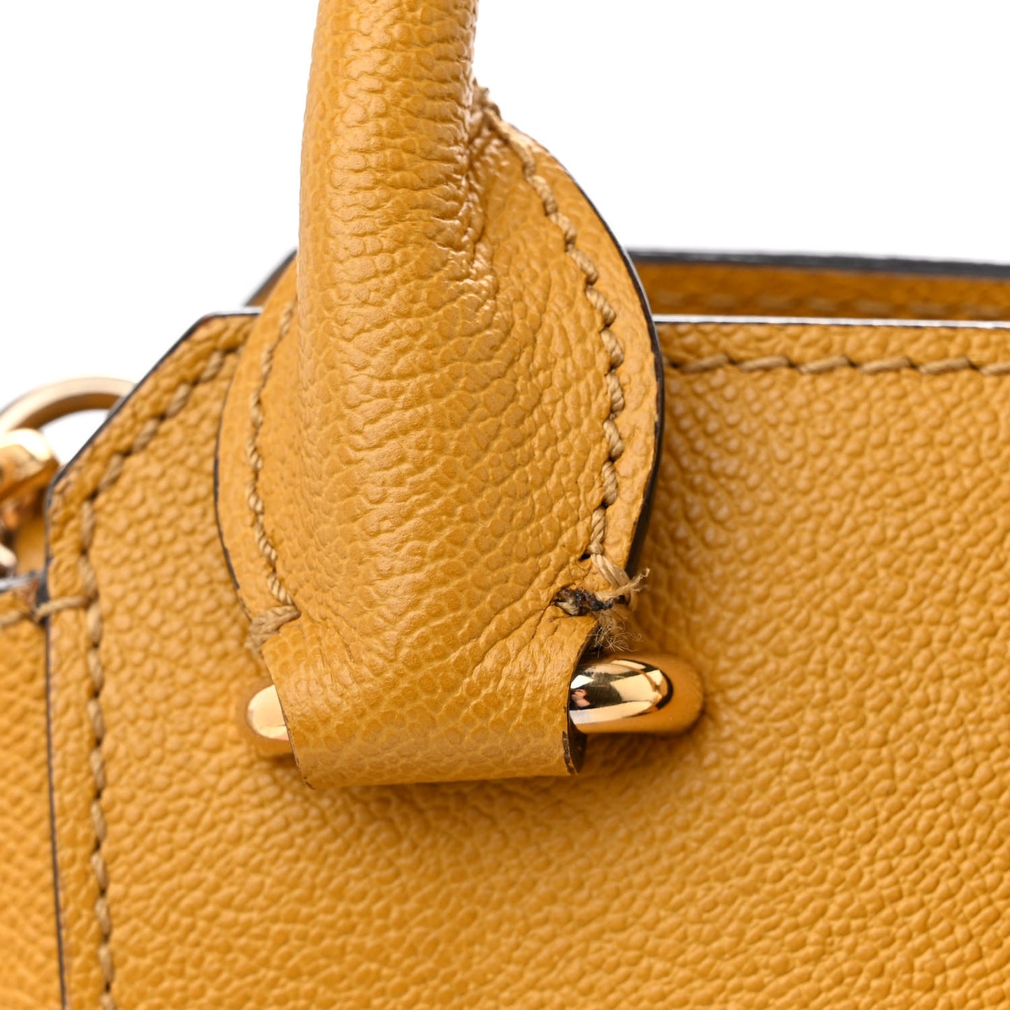 Soft Grain Calfskin Small Buckle Tote Bright Straw
