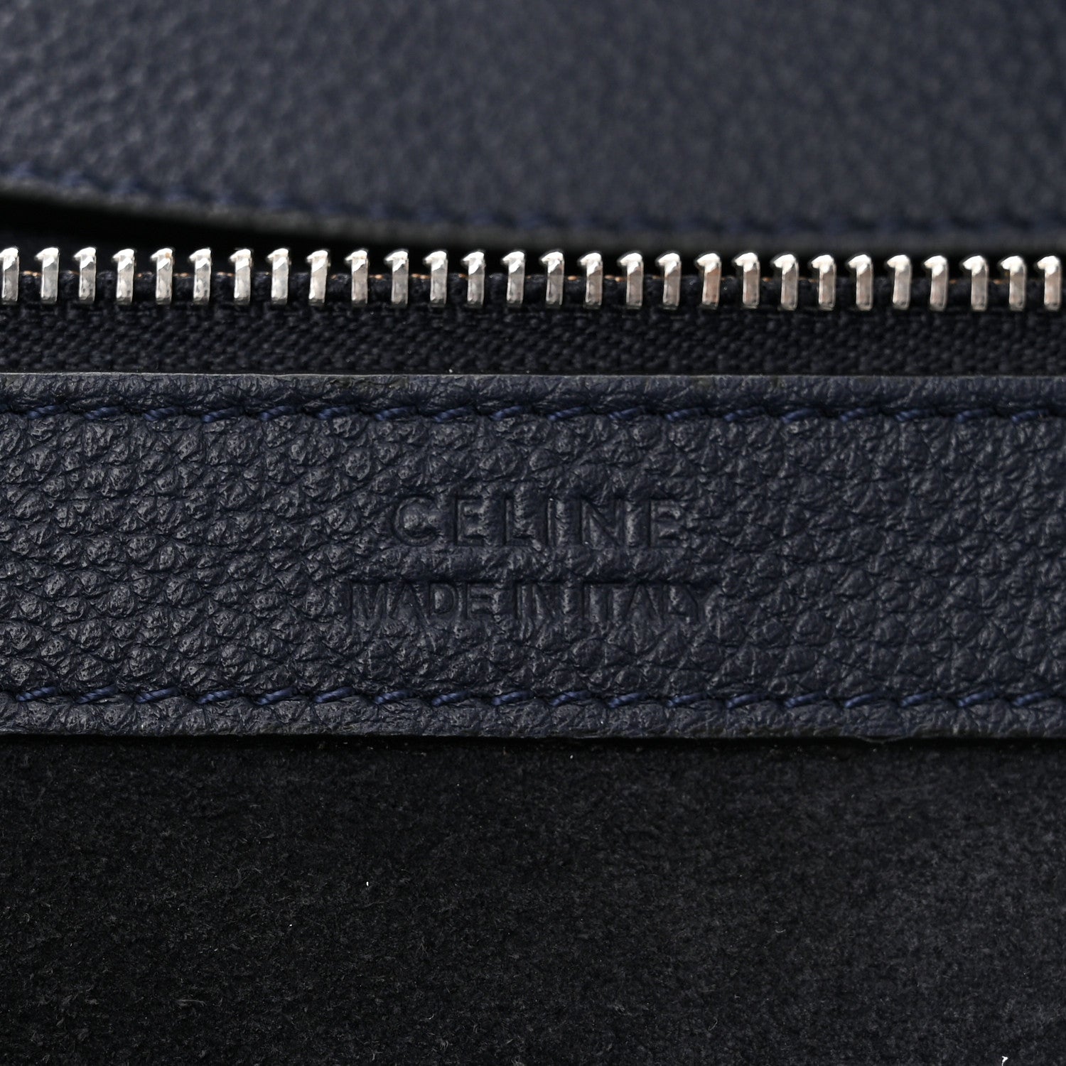 Celine Soft Grained Calfskin Small Belt Cabas Phantom Navy 6 of 10