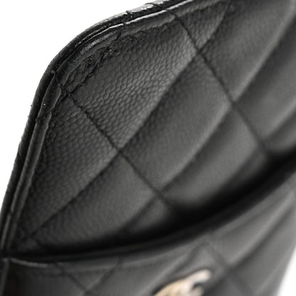 Chanel Iridescent Caviar Quilted Classic Flat Wallet Pouch Black 9 of 12