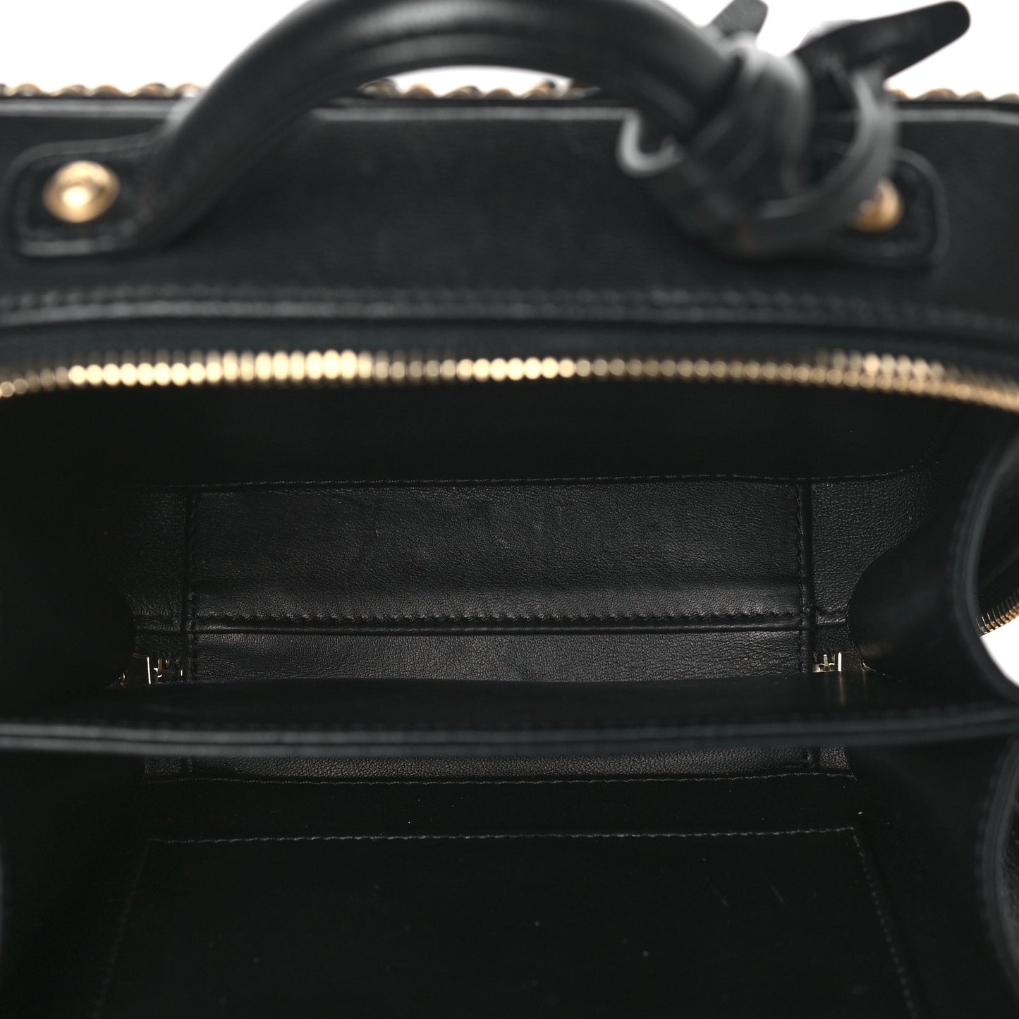 Goatskin Quilted Small CC Filigree Vanity Case Black