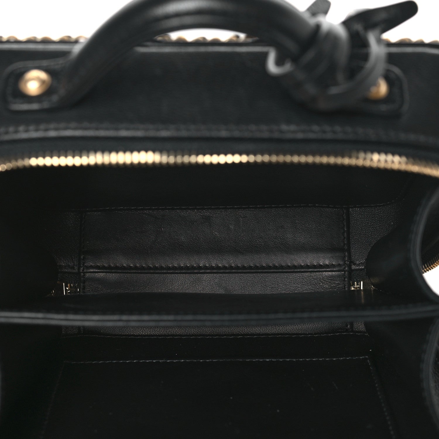 Chanel Goatskin Quilted Small CC Filigree Vanity Case Black 5 of 10