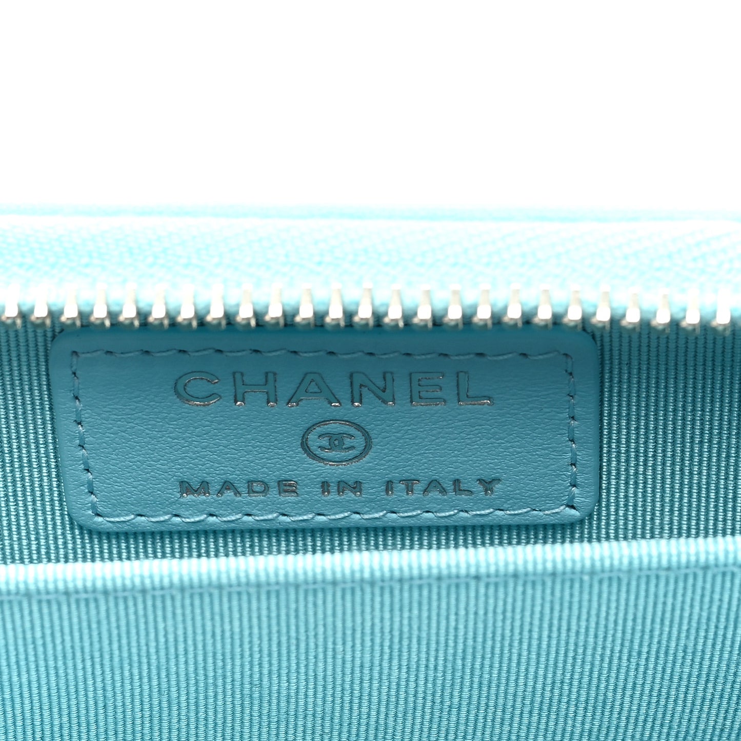 Lambskin Quilted Zip Around Coin Purse Wallet Neon Blue
