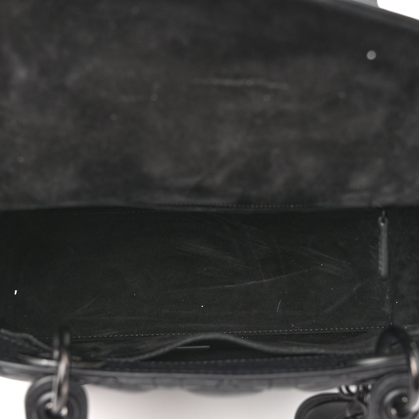 Ultra Matte Calfskin Cannage Medium Lady Dior Black