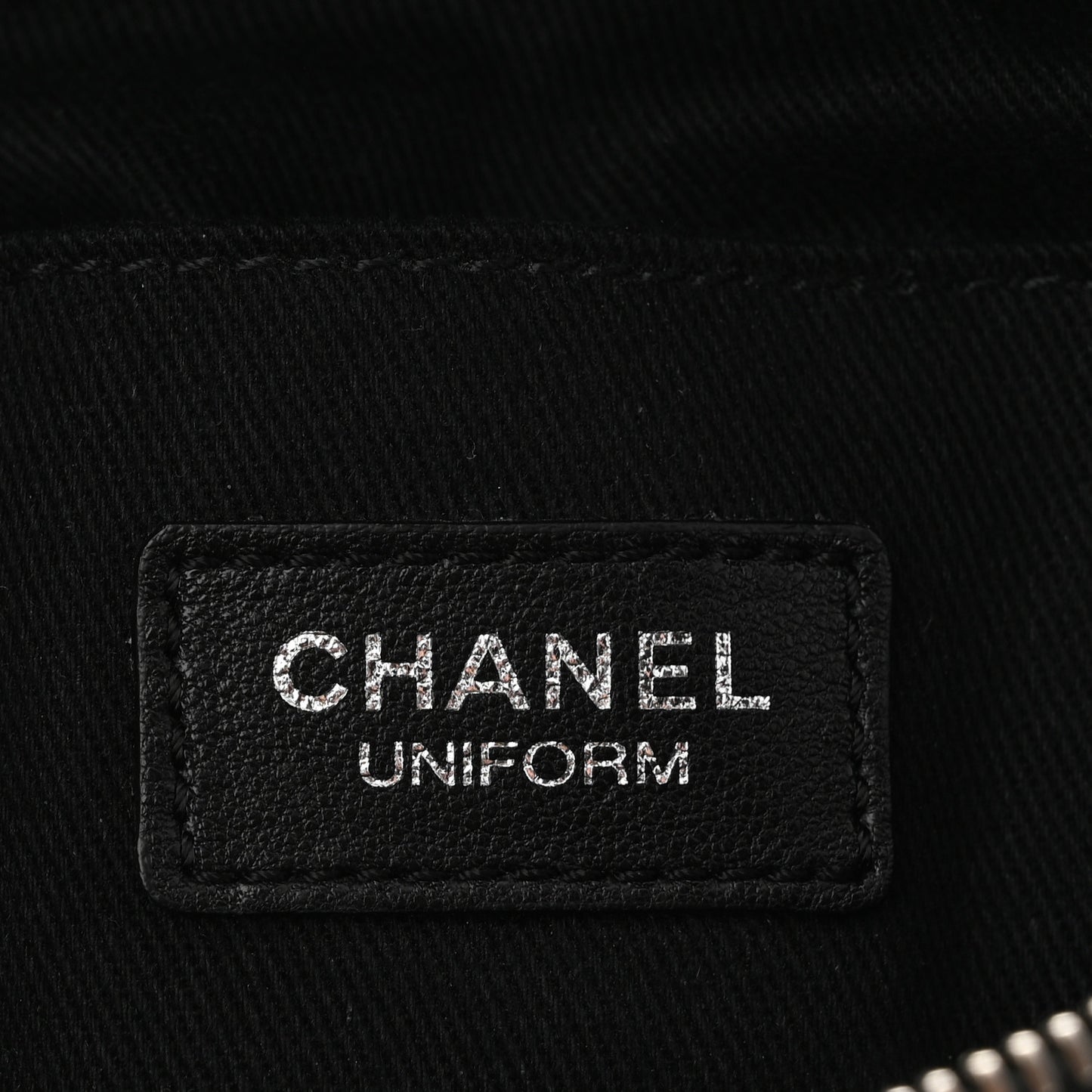 Grained Calfskin Quilted Waist Belt Bag Black
