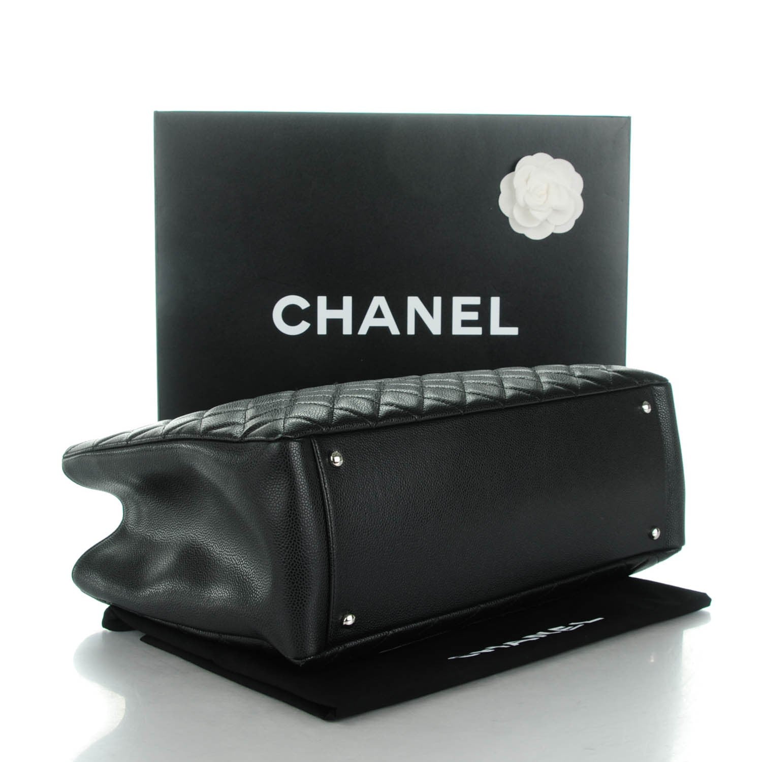 Chanel Caviar Quilted XL Grand Shopping Tote GST Black 4 of 7