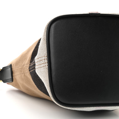 Burberry Canvas Mega Check Mini Ashby Tassel Crossbody Black 10 of 10