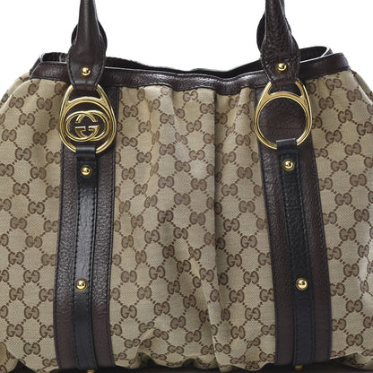 Gucci Monogram Medium Interlocking Icon Tote Dark Brown 8 of 11